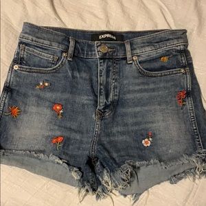 Express Jean shorts- ultra high rise